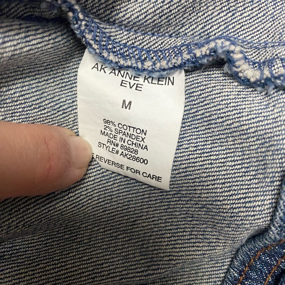 Anne Klein Classic Blue Jean Jacket - Picture 3 of 6